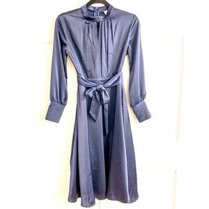 Chicwish Navy Blue Midi Dress